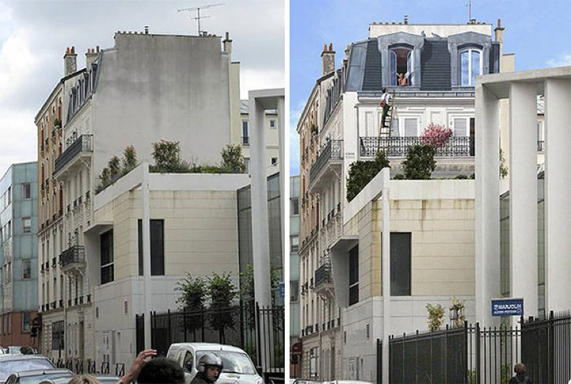 Illustration for article titled These Amazing Trompe L'oeil Illusions Bring Drab City Buildings To Life